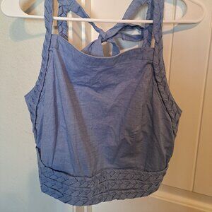 New York & Company Denim Crop Top